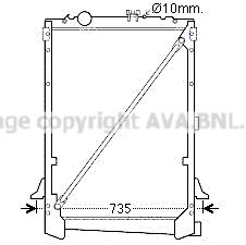 AVA QUALITY COOLING Радиатор, охлаждение двигателя DF2030